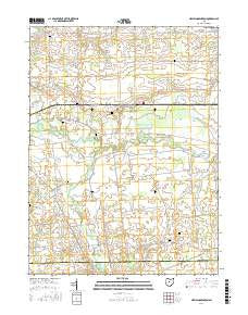 New Bloomington Ohio Current topographic map, 1:24000 scale, 7.5 X 7.5 Minute, Year 2016