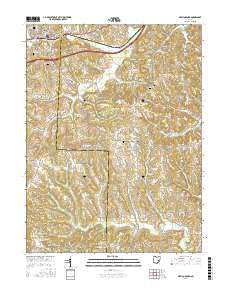 New Concord Ohio Current topographic map, 1:24000 scale, 7.5 X 7.5 Minute, Year 2016