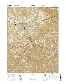 New Lexington Ohio Current topographic map, 1:24000 scale, 7.5 X 7.5 Minute, Year 2016