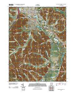 New Philadelphia Ohio Historical topographic map, 1:24000 scale, 7.5 X 7.5 Minute, Year 2010