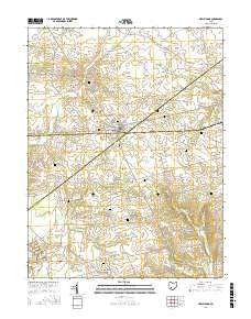 New Vienna Ohio Current topographic map, 1:24000 scale, 7.5 X 7.5 Minute, Year 2016