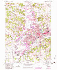 Newark Ohio Historical topographic map, 1:24000 scale, 7.5 X 7.5 Minute, Year 1961