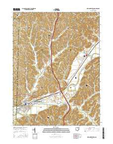 Newcomerstown Ohio Current topographic map, 1:24000 scale, 7.5 X 7.5 Minute, Year 2016