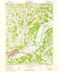 Newcomerstown Ohio Historical topographic map, 1:24000 scale, 7.5 X 7.5 Minute, Year 1961
