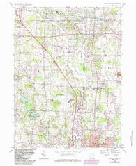 North Canton Ohio Historical topographic map, 1:24000 scale, 7.5 X 7.5 Minute, Year 1967