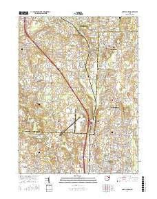 North Canton Ohio Current topographic map, 1:24000 scale, 7.5 X 7.5 Minute, Year 2016
