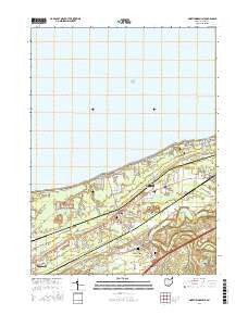 North Kingsville Ohio Current topographic map, 1:24000 scale, 7.5 X 7.5 Minute, Year 2016