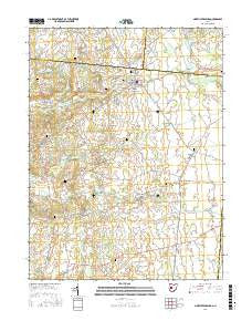 North Lewisburg Ohio Current topographic map, 1:24000 scale, 7.5 X 7.5 Minute, Year 2016