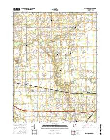 North Robinson Ohio Current topographic map, 1:24000 scale, 7.5 X 7.5 Minute, Year 2016