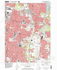 Northeast Columbus Ohio Historical topographic map, 1:24000 scale, 7.5 X 7.5 Minute, Year 1995