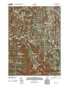 Northfield Ohio Historical topographic map, 1:24000 scale, 7.5 X 7.5 Minute, Year 2010