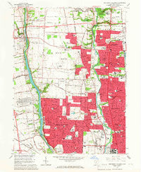 Northwest Columbus Ohio Historical topographic map, 1:24000 scale, 7.5 X 7.5 Minute, Year 1965
