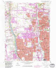 Northwest Columbus Ohio Historical topographic map, 1:24000 scale, 7.5 X 7.5 Minute, Year 1965