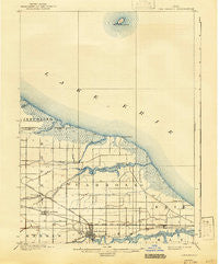 Oak Harbor Ohio Historical topographic map, 1:62500 scale, 15 X 15 Minute, Year 1900