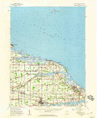 Oak Harbor Ohio Historical topographic map, 1:62500 scale, 15 X 15 Minute, Year 1952