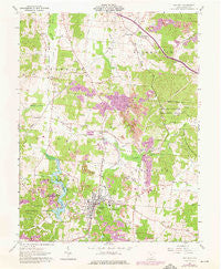 Oak Hill Ohio Historical topographic map, 1:24000 scale, 7.5 X 7.5 Minute, Year 1961