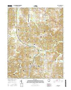 Oak Hill Ohio Current topographic map, 1:24000 scale, 7.5 X 7.5 Minute, Year 2016