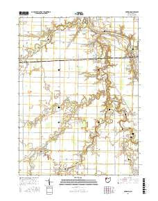 Oakwood Ohio Current topographic map, 1:24000 scale, 7.5 X 7.5 Minute, Year 2016