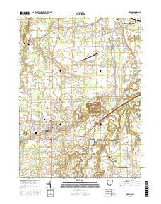 Oberlin Ohio Current topographic map, 1:24000 scale, 7.5 X 7.5 Minute, Year 2016