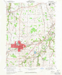 Oberlin Ohio Historical topographic map, 1:24000 scale, 7.5 X 7.5 Minute, Year 1969