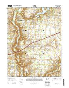 Oregonia Ohio Historical topographic map, 1:24000 scale, 7.5 X 7.5 Minute, Year 2013