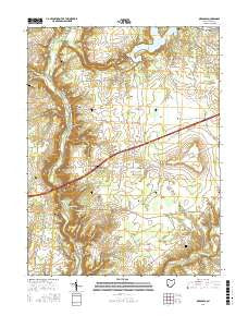Oregonia Ohio Current topographic map, 1:24000 scale, 7.5 X 7.5 Minute, Year 2016