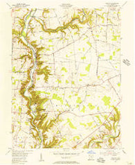 Oregonia Ohio Historical topographic map, 1:24000 scale, 7.5 X 7.5 Minute, Year 1955