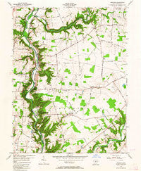 Oregonia Ohio Historical topographic map, 1:24000 scale, 7.5 X 7.5 Minute, Year 1955