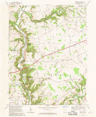 Oregonia Ohio Historical topographic map, 1:24000 scale, 7.5 X 7.5 Minute, Year 1968