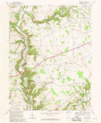 Oregonia Ohio Historical topographic map, 1:24000 scale, 7.5 X 7.5 Minute, Year 1968
