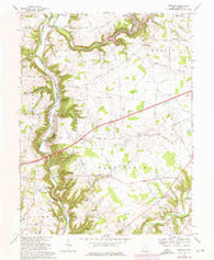 Oregonia Ohio Historical topographic map, 1:24000 scale, 7.5 X 7.5 Minute, Year 1968