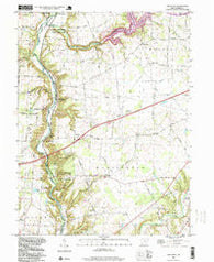 Oregonia Ohio Historical topographic map, 1:24000 scale, 7.5 X 7.5 Minute, Year 1996