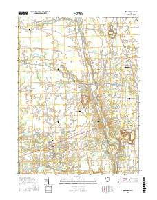 Ostrander Ohio Current topographic map, 1:24000 scale, 7.5 X 7.5 Minute, Year 2016