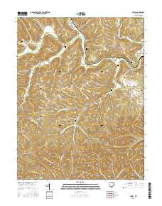 Otway Ohio Current topographic map, 1:24000 scale, 7.5 X 7.5 Minute, Year 2016