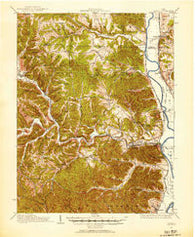 Otway Ohio Historical topographic map, 1:62500 scale, 15 X 15 Minute, Year 1915