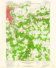 Painesville Ohio Historical topographic map, 1:24000 scale, 7.5 X 7.5 Minute, Year 1960