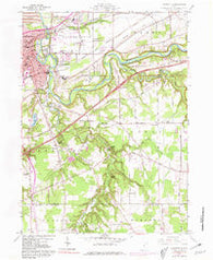 Painesville Ohio Historical topographic map, 1:24000 scale, 7.5 X 7.5 Minute, Year 1960