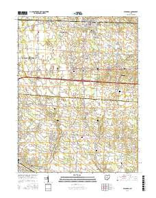 Pataskala Ohio Current topographic map, 1:24000 scale, 7.5 X 7.5 Minute, Year 2016