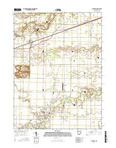 Paulding Ohio Current topographic map, 1:24000 scale, 7.5 X 7.5 Minute, Year 2016