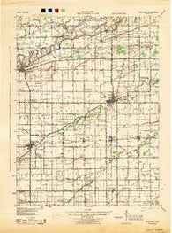 Paulding Ohio Historical topographic map, 1:62500 scale, 15 X 15 Minute, Year 1944
