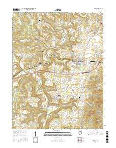 Peebles Ohio Current topographic map, 1:24000 scale, 7.5 X 7.5 Minute, Year 2016