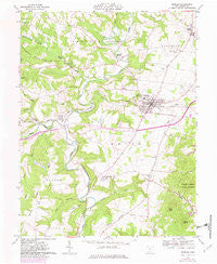 Peebles Ohio Historical topographic map, 1:24000 scale, 7.5 X 7.5 Minute, Year 1961