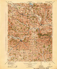 Perrysville Ohio Historical topographic map, 1:62500 scale, 15 X 15 Minute, Year 1944
