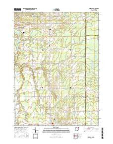 Pierpont Ohio Current topographic map, 1:24000 scale, 7.5 X 7.5 Minute, Year 2016
