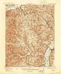 Piketon Ohio Historical topographic map, 1:62500 scale, 15 X 15 Minute, Year 1917