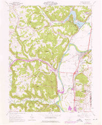 Piketon Ohio Historical topographic map, 1:24000 scale, 7.5 X 7.5 Minute, Year 1961