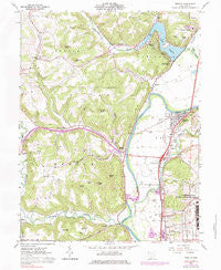 Piketon Ohio Historical topographic map, 1:24000 scale, 7.5 X 7.5 Minute, Year 1961