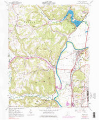 Piketon Ohio Historical topographic map, 1:24000 scale, 7.5 X 7.5 Minute, Year 1961