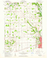 Piqua West Ohio Historical topographic map, 1:24000 scale, 7.5 X 7.5 Minute, Year 1961