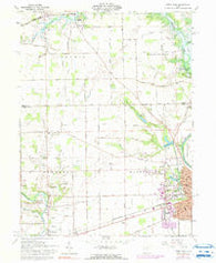 Piqua West Ohio Historical topographic map, 1:24000 scale, 7.5 X 7.5 Minute, Year 1961